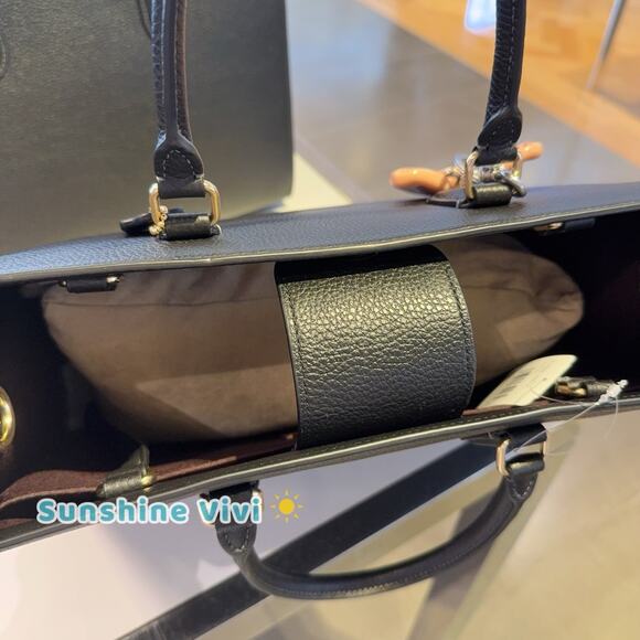 NWT Bundle Coach Butterfly Bag Charm CCD44 & CY666 Maggie Tote Leather Black - Picture 9 of 16